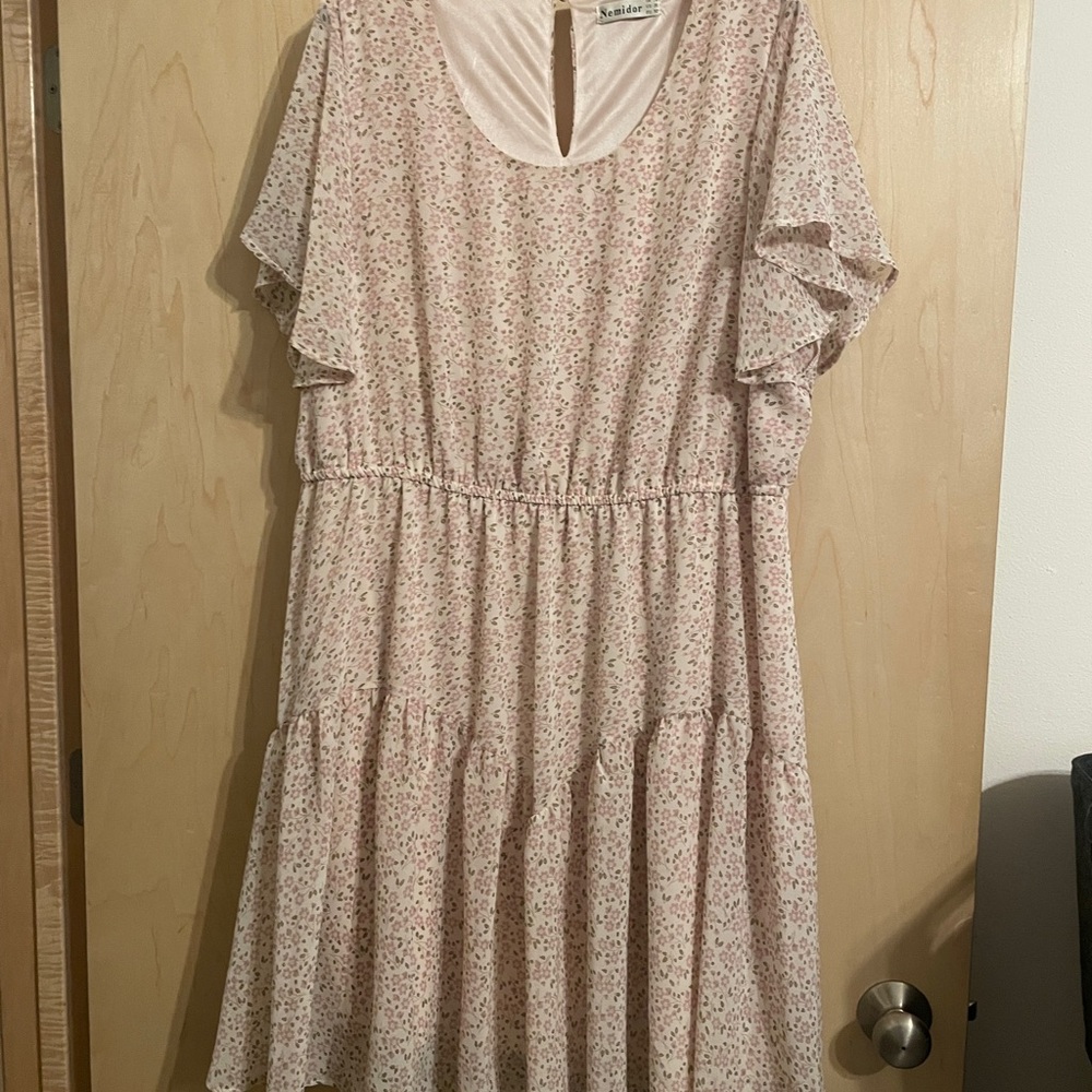 Floral Pink Mini Dress